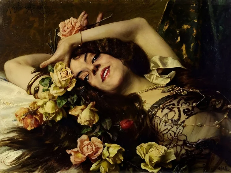 1860-Angelo Garino - Fiori semplici e fiore raro